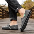 thumbnail image 4 of New 2026 Plus Size Men's Solid Colour Slip On Canvas Loafer Shoes, Durable Walking Shoes, Men's Footwea Comfy Non Slip Rubber Sole r, 4 of 9
