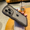 thumbnail image 3 of Fashion Shockproof Clear Phone Case For iPhone 11 12 13 14 Pro XS Max XR Transparent Curly Wave For iPhone 7 8Plus SE Back Cover, 3 of 7