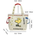 thumbnail image 4 of Bolso de lona de gran capacidad con dibujo animado de Disney Snoopy de MINISO, bolso de hombro para estudiantes, bolso de mano con estampado lindo, 4 of 5