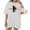 White-1, variant on Women's Gray Crescent Moon Simple Sans Serif Copy Moon Celestial Graphic Short Sleeve T-shirt Relaxed Fit