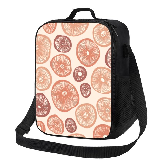 Disketp Mushrooms2 Bolsa Térmica Estampada para Almuerzo, Lonchera para Hombres y Mujeres Adultos