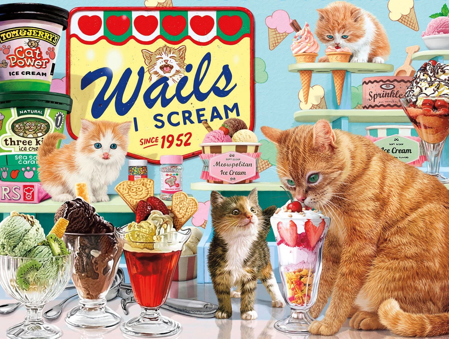 Buffalo Games Cats Le puzzle Ice Cream Raiders en 750 pièces