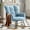 Blue, variant on SENCHO GINSYTALIOR Nursery Rocking Chair Teddy Upholstered Glider Rocker,Rocking Accent Chair Padded Seat with High Backrest ,Solid Wood Legs for Nursery Bedroom Living Room(Beige)