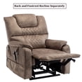 thumbnail image 4 of Julyfox Lift Velvet Recliner Chair with Dual Motor, Massage and Heat, Brown, 4 of 7