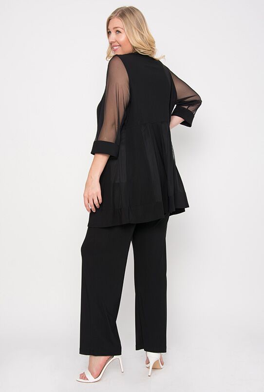macy's formal plus size pant suits