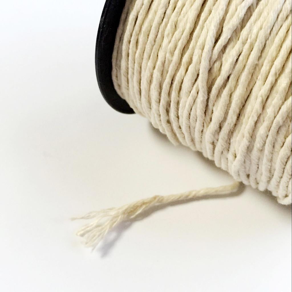 2mm Pure 100% Natural Cotton Rope 3 Strand Braided Twisted Cord Twine Sash