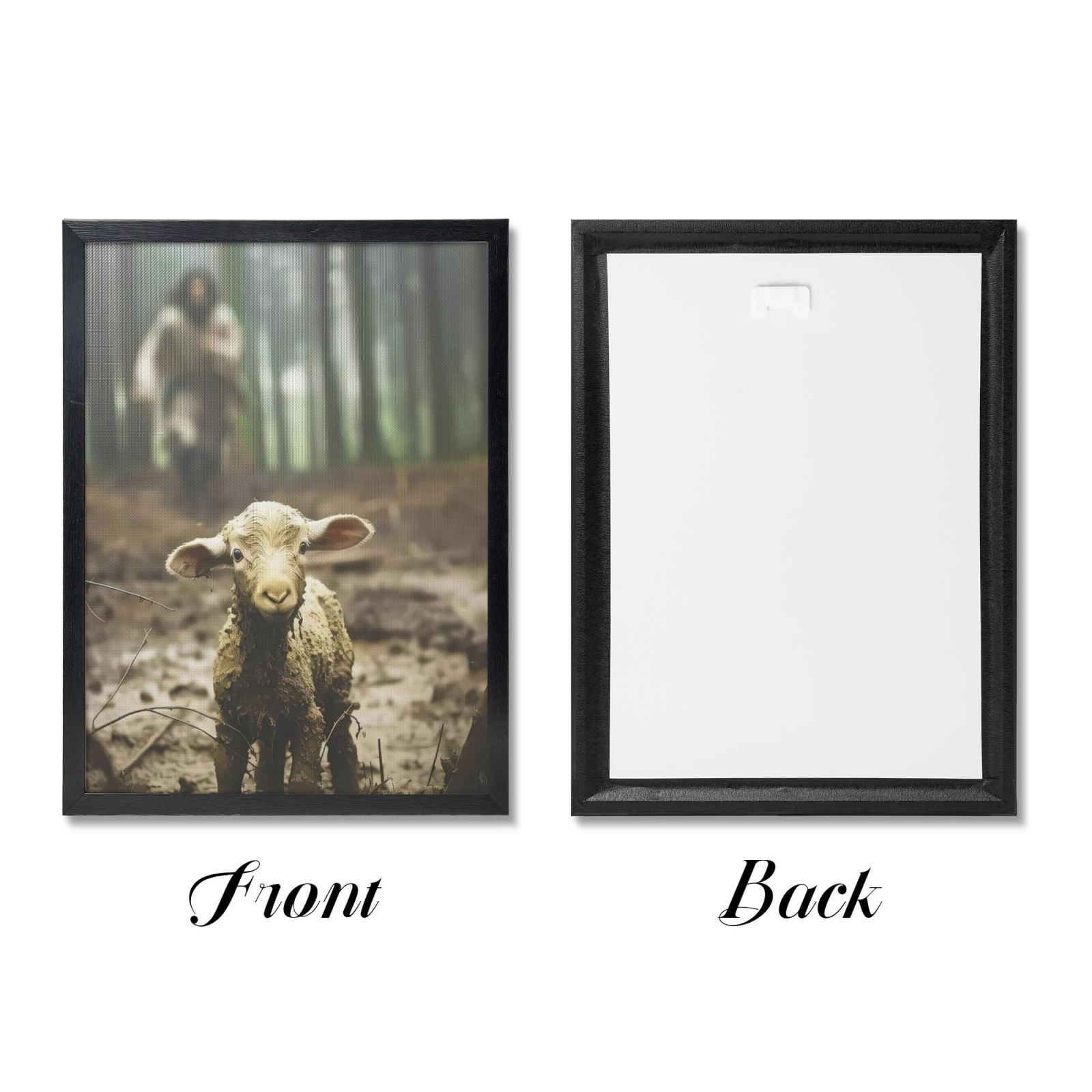 WFSposter Wrapped Canvas Christian Wall Art Jesus Artwork Painting Print for Wall Decor Christian Lamb of God Room Decor for Living Room or Prayer Room