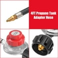thumbnail image 4 of Uscover 0-5 PSI Adjustable Pressure Propane Regulator 4FT Hose Gas Grill Regulator Hose with 1/8 MNPT Pipe Fitting for QCC1 Tank for Tabletop, Turkey Fryer, Smokers, Fish Fryer,Fire Pit, 4 of 13