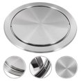 thumbnail image 4 of Trash Can Lid Simple Trash Grommet Embedded Countertop Round Cover Swing Flap Trash Bin Lid for Kit, 4 of 5