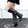 thumbnail image 3 of Knee High Boots Women Chunky Heel Pointed Toe Wide Calf, 3 of 8