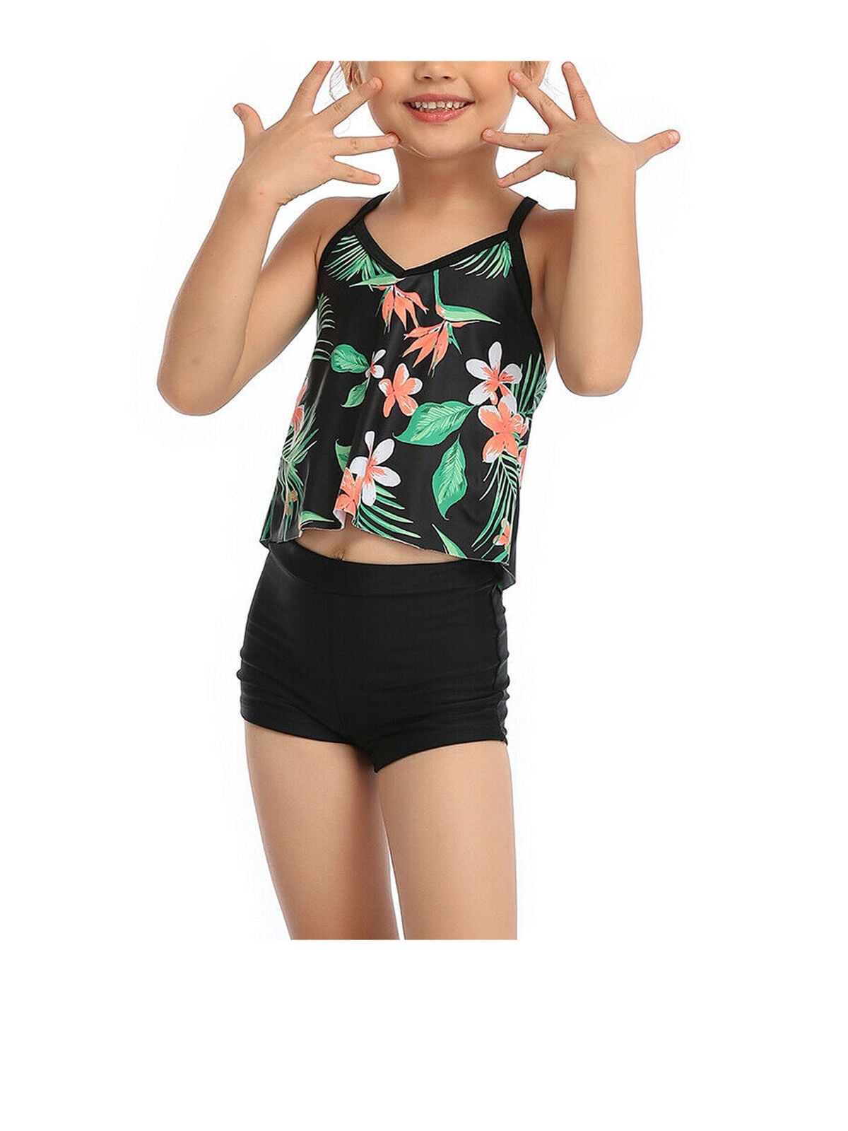 Calsunbaby Family Matching Swimwear Mother Daughter Women Kids Floral