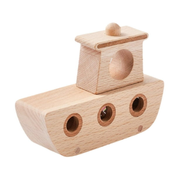 Juguete De Madera Con Forma De Barco Para Bebé, Juguete Sensorial, Motricidad Fina, Aprendizaje Temprano, Juguete Para Bebé