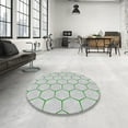 thumbnail image 4 of Ahgly Company Machine Washable Indoor Rectangle Transitional Light Rose Green Area Rugs, 3' x 5', 4 of 7