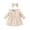Beige, variant on Gubotare New Years Dress Girls Ruffle Trim Dress Print and Solid Color A-line Swing Flared Belted Casual Party Dress with Zipper,Pink 1-3 Months