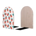 thumbnail image 2 of Lsque Strawberries Printed Wood Bookends,Non-Skid Bookend for Shelves,Heavy Duty Support Bookends,Non-Slip Foam Pads for Office, Home, and Library,1 Pair, 2 of 8