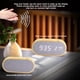 thumbnail image 3 of Reloj Despertador De Madera, Reloj De Control De Voz Digital De Temperatura Decoración Del Hogar Que Brilla Intensamente Para El Dormitorio, 3 of 7