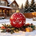 thumbnail image 2 of Christmas Inflatable Red Reindeer Snowflake Ornament Ball, Holiday Decoration for Yard Lawn Porch Garden Indoor Xmas Party, 2 of 5