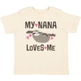 thumbnail image 3 of Inktastic My Nana Loves Me Sloth Girls Toddler T-Shirt, 3 of 5