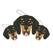 Car Cuties - Cute DOG Car Air Fresheners, Dachshund (Citrus Scent) - Pack of 3