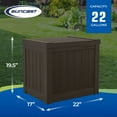 thumbnail image 3 of Suncast 22-Gal. Weather-Resistant Resin Outdoor Storage Deck Box and Bench, Java Brown, 3 of 8