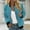 (Fashion 22)Light Blue, variant on Women's Spring Fall Zip Up Jacket Fashion Random Print Casual Lightweight Coat without Hood
