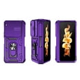 thumbnail image 3 of for Samsung Galaxy Z Fold5 Heavy Duty Case, Rugged PC Soft TPU Military Grade Shockproof Metal Magnetic Car Mount Cover with Camera Lens Sliding Ring Holder Bracket Hinge Protection Case, Purple, 3 of 11
