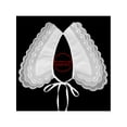 thumbnail image 4 of INSPIRE CHIC Detachable Fake Collar, Semi-Sheer Embroidery Mini Cape Neck Ruff Dickey False Collar for Blouse One Size White-8, 4 of 5