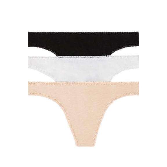 OnGossamer Womens Cabana Cotton Low Rise Hip G Thong 3-Pack Style-1412P3