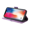 thumbnail image 3 of Dteck Fit for Apple iPhone XS Max 6.5 inch Wallet Phone Case with Wrist Strap,Shockproof Premium PU Leather Magnetic Clasp ID Credit Card Holder Slots Flip Stand Protective Phone Cover,Purple, 3 of 15