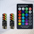 thumbnail image 4 of Focos Liquidación LED Control remoto T10 W5W Luz de coche RGB Luz intermitente estroboscópica con controlador, 4 of 5