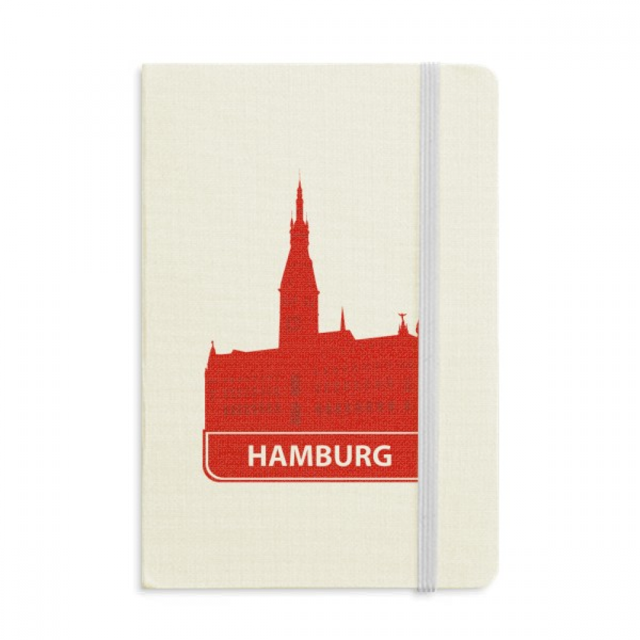 Carnet de Notes Officiel en Tissu Rouge Allemagne Hamburg Couverture Rigide Journal Classique