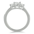 thumbnail image 2 of SZUL Women's 1 1/2 Carat TW Princess Cut Diamond Three Stone Ring in 14K White Gold (J-K-L Color, SI1-SI2 Clarity), 2 of 4