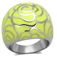 thumbnail image 1 of High Polished No Plating Stainless Steel Ring with Epoxy, Citrine Yellow - Size 7, 1 of 1