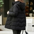 thumbnail image 6 of Wyobmus Women's Long Winter Puffer Jacket Warm Thicken Zipper Plush Hooded Down Coat Long Slleve Bubble Outwear Coat with Pockets Black, 6 of 7