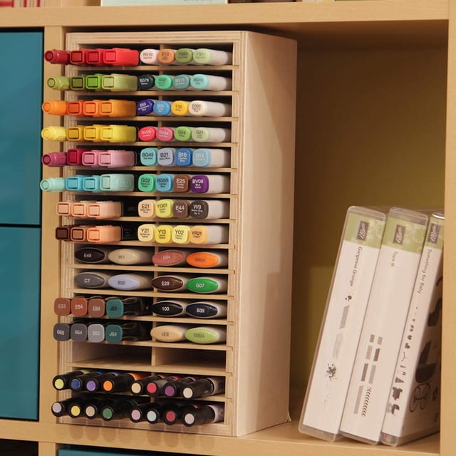 Stamp-n-Storage Marker Holder - Side-by-Side for IKEA (Will fit IKEA Kallax Shelving)
