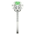 thumbnail image 3 of Clara Pucci 14K White Gold 1.46ct Green Three-Stone Ring for Women, 3 of 8