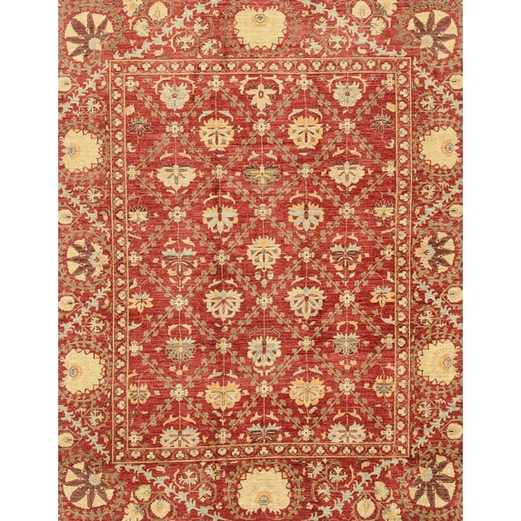 Ahgly Company Indoor Rectangle Abstract Brown Sand Brown Abstract Area Rugs, 7' x 10'