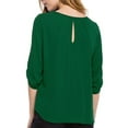thumbnail image 3 of EFINNY Women's Spring Chiffon Button Office Casual Tops, 3 of 4