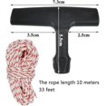 thumbnail image 2 of Cuerda de Arranque de Retroceso de 10 Metros, Cable de tracción con Mango de Arranque de Retroceso, 3 Piezas para cortacésped, Motosierra, Borde de Corte, Desbrozadora, Motor, 2 of 4
