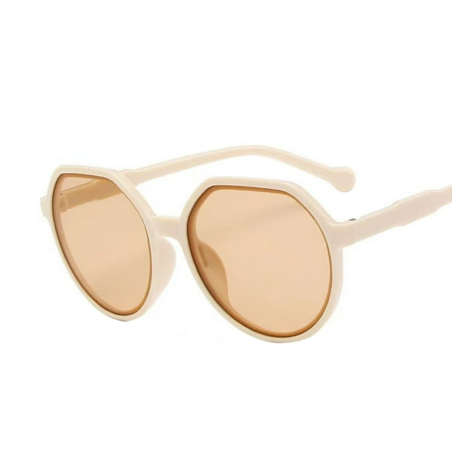 Round Sunglasses for Everyday Style with Solid Color and Color Blocking Design in Glasses Category