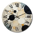 thumbnail image 2 of Designart "Medley in Monochrome III" Abstract Collages Oversized Wall Clock, 2 of 6
