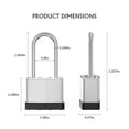 thumbnail image 4 of CINCINNO Laminated Steel Padlock with Key?6 Pack Keyed Alike Padlocks with Long Shackle, 4 of 4