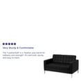 thumbnail image 6 of Flash Furniture HERCULES Lacey Series Contemporary Black LeatherSoft Loveseat with Stainless Steel Frame, 6 of 6