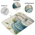 thumbnail image 2 of White Blue Pumpkin Floral Dish Drying Mats for Kitchen Counter, Thanksgiving Microfiber Absorbent Dish Drainer/Rack Mat,Reversible Hangding Quick Drying kitchen Drying Mat, 18x24inch Machine Washable, 2 of 6