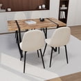 thumbnail image 4 of Suede chairs with metal legs - Delicate and durable - Breakfast nook - Sturdy seating, 4 of 7