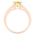 thumbnail image 4 of 2.32 ct Oval Cut Simulated Yellow Diamond Solitaire with Simulated Diamond Accents 18K Rose Gold Womens Engagement Ring, 4 of 5