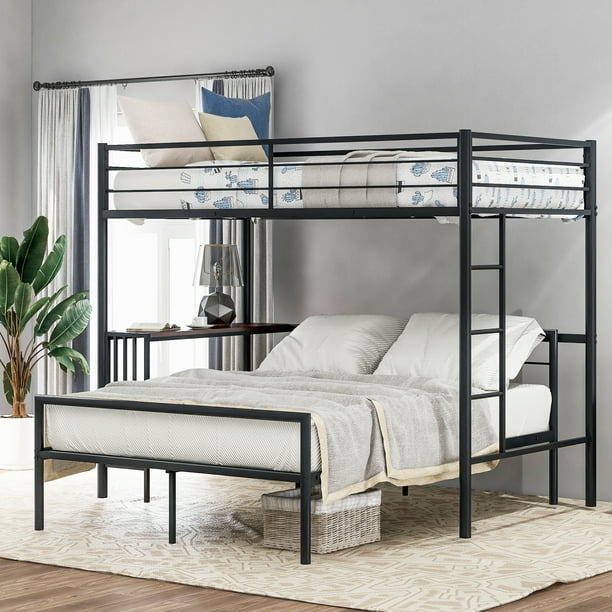 Metal Loft Bed And Full Platform, Metal Frame Bunk Beds Twin Over Full