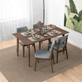 thumbnail image 5 of Adam Modern Solid Wood Walnut Dining Room & Kitchen Table and Chair Set of 4, 5 of 7
