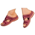thumbnail image 3 of CAIXIA Floral Sandals Women's Summer Platform Slide Sandals Open Toe Breathable Hollow Out Casual Shoes With Thick Sole,Red, 3 of 7