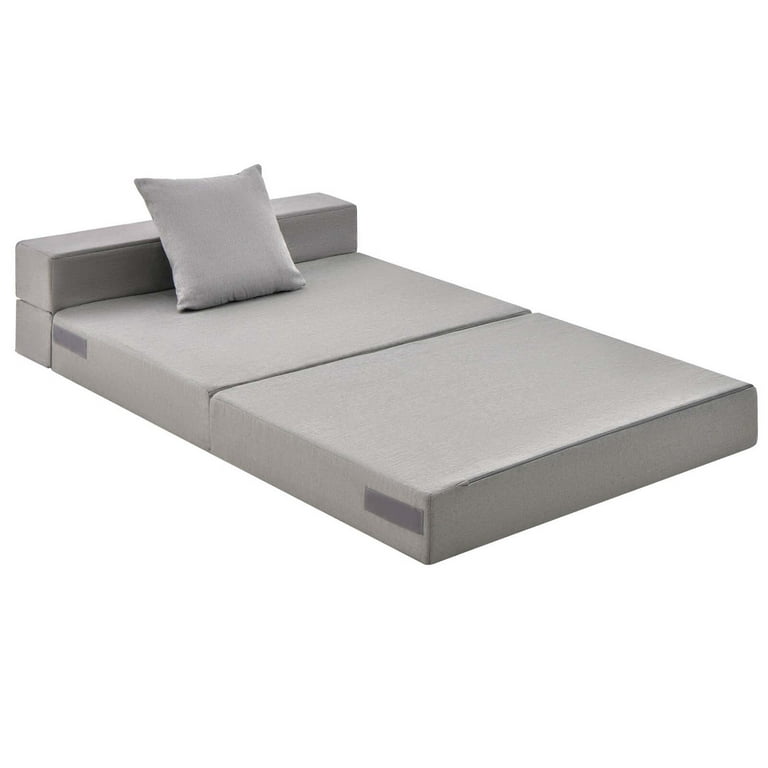 Costway Folding Mattress with Pillow 6 Inch Tri-fold Sofa Bed with  High-Density Foam
